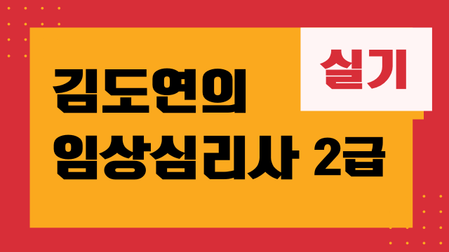 김도연의 임상심리사 2급(실기)